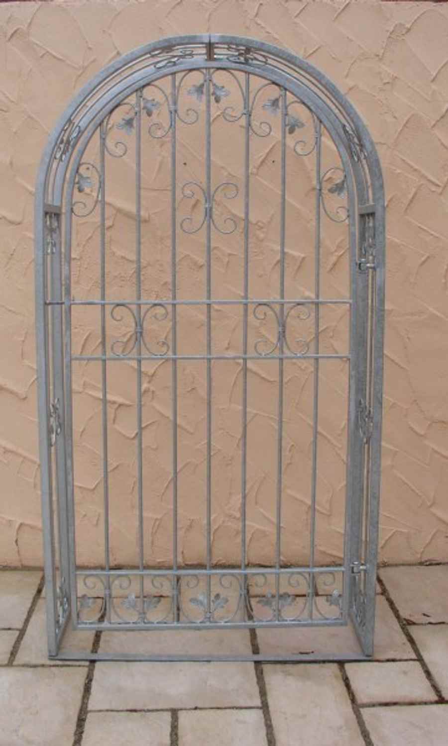 Tor Gartentür Pforte Rosenbogen mit Tür Monaco-Rosenbogen-Tür 100/200 R verzinkt Tor Gartentür Pforte Rosenbogen mit Tür Monaco-Rosenbogen-Tür 100/200 R verzinkt