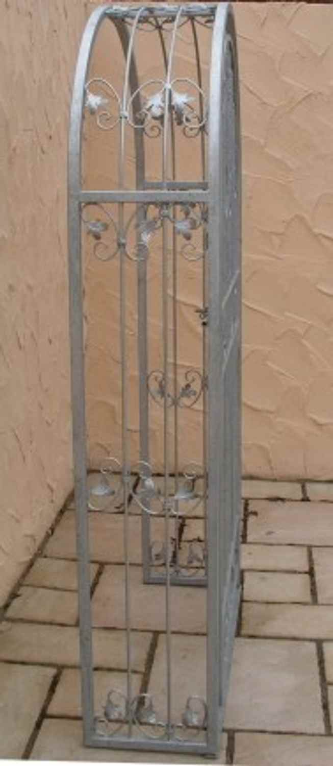 Tor Gartentür Pforte Rosenbogen mit Tür Monaco-Rosenbogen-Tür 100/200 R verzinkt Tor Gartentür Pforte Rosenbogen mit Tür Monaco-Rosenbogen-Tür 100/200 R verzinkt