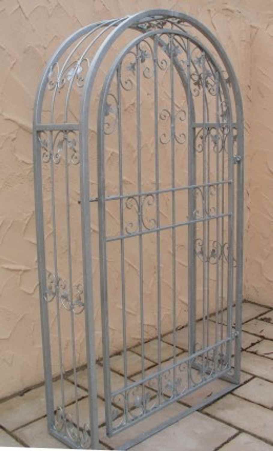 Tor Gartentür Pforte Rosenbogen mit Tür Monaco-Rosenbogen-Tür 100/200 R verzinkt Tor Gartentür Pforte Rosenbogen mit Tür Monaco-Rosenbogen-Tür 100/200 R verzinkt