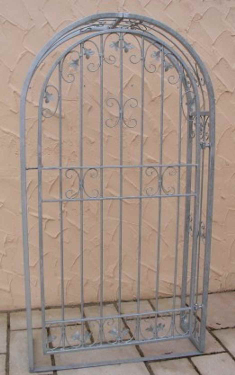 Tor Gartentür Pforte Rosenbogen mit Tür Monaco-Rosenbogen-Tür 100/200 R verzinkt Tor Gartentür Pforte Rosenbogen mit Tür Monaco-Rosenbogen-Tür 100/200 R verzinkt