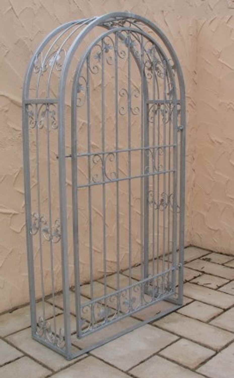 Tor Gartentür Pforte Rosenbogen mit Tür Monaco-Rosenbogen-Tür 100/200 R verzinkt Tor Gartentür Pforte Rosenbogen mit Tür Monaco-Rosenbogen-Tür 100/200 R verzinkt