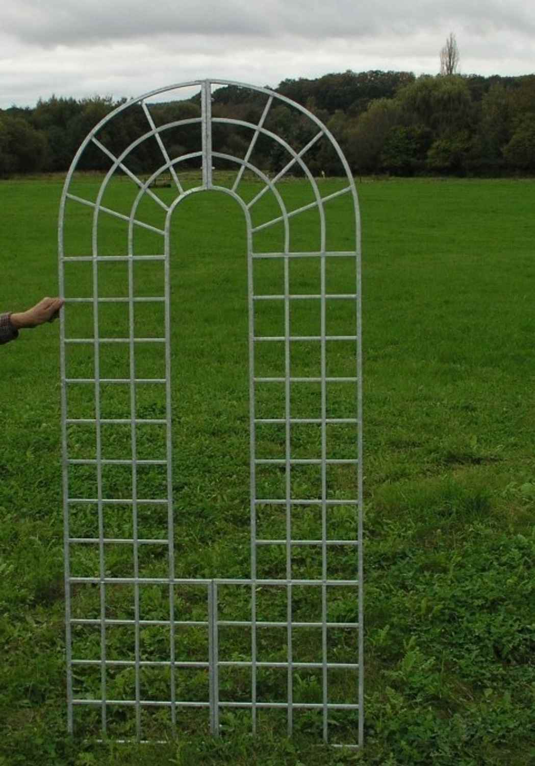 Landhaus Rankgitter Spalier Rankwand Rankhilfe Quattro Feuer verzinkt Grün 