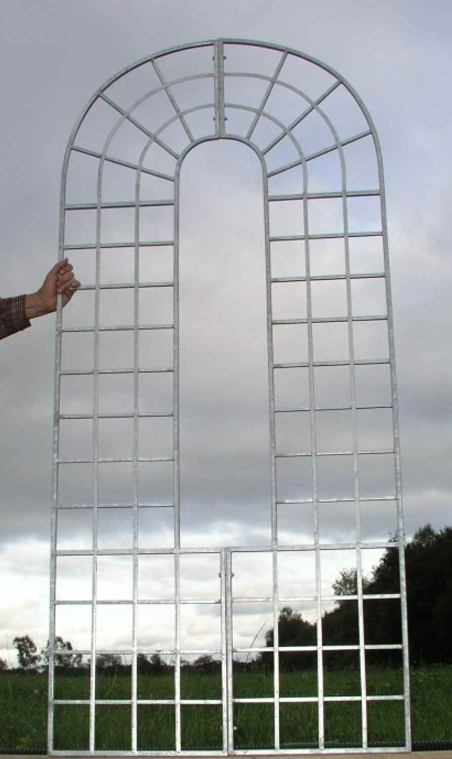 Landhaus Rankgitter Spalier Rankwand Rankhilfe Quattro Feuer verzinkt Grün 