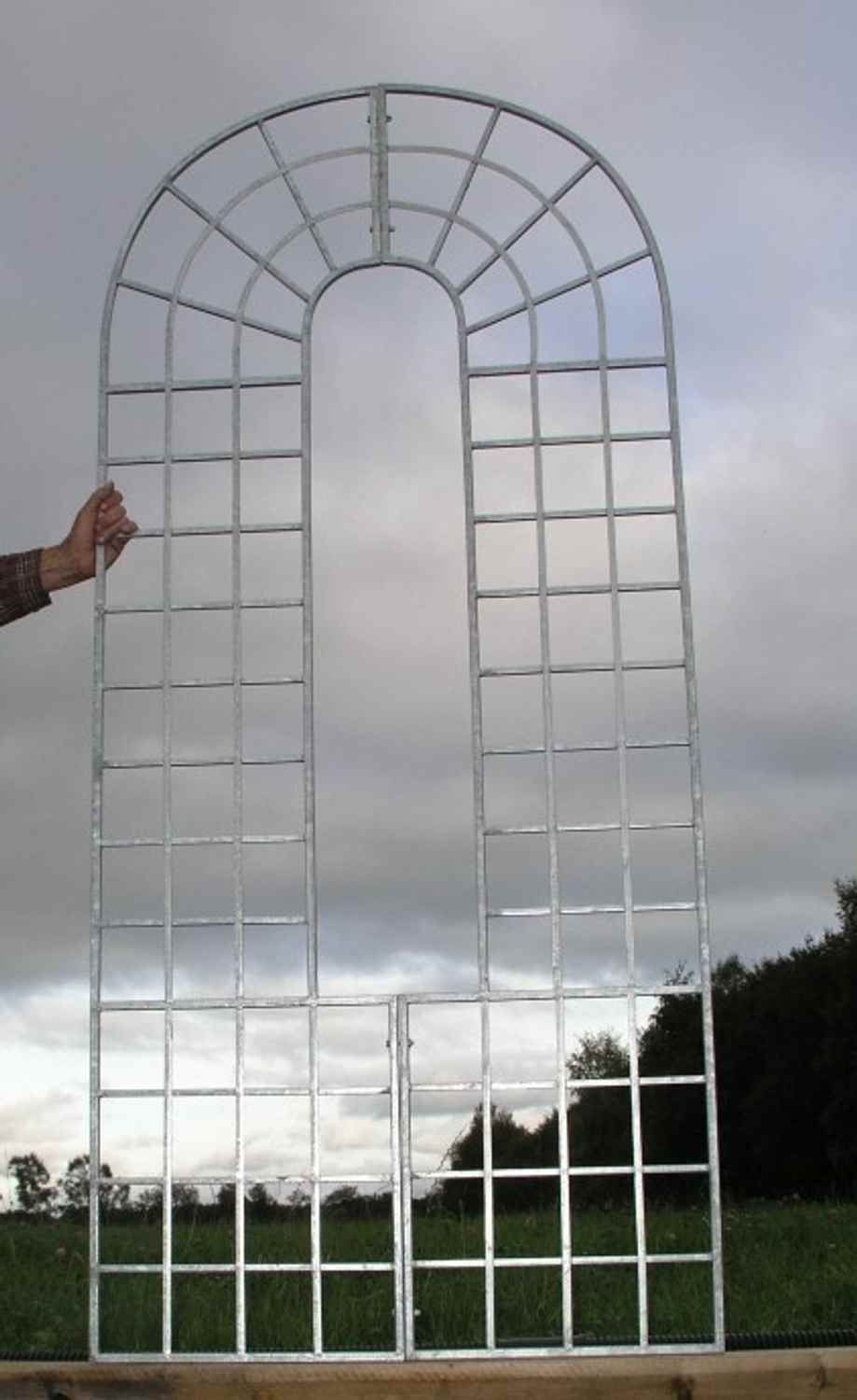 Landhaus Rankgitter Spalier Rankwand Rankhilfe Quattro Feuer verzinkt Grün 