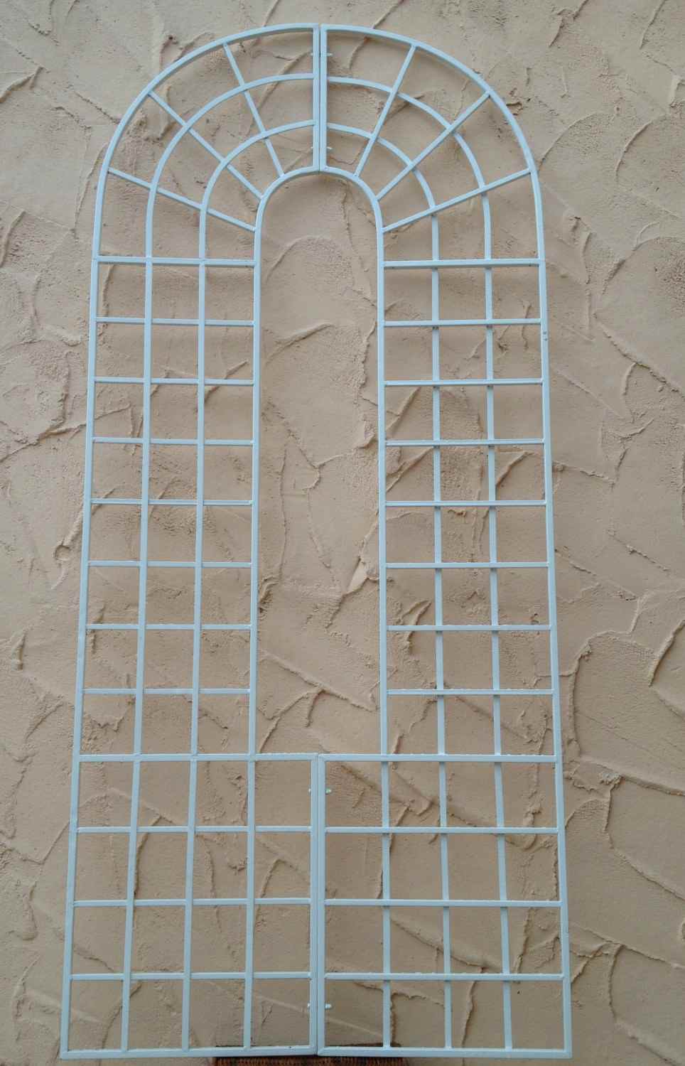 Landhaus Rankgitter Spalier Rankwand Rankhilfe Quattro Feuer Verzinkt Weiss