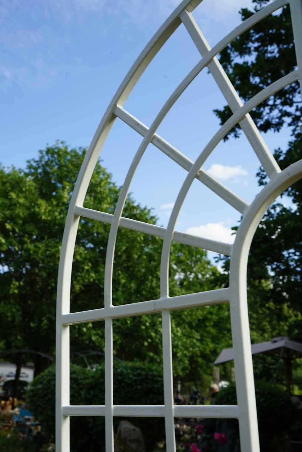 Landhaus Rankgitter Spalier Rankwand Rankhilfe Quattro Feuer Verzinkt Weiss