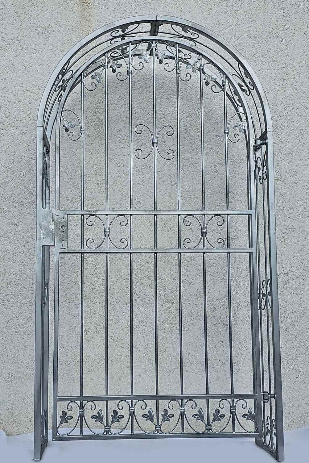 Tor Gartentür Pforte Rosenbogen mit Tür Monaco-RBGT-RBS 100/200 Schloss Verzinkt