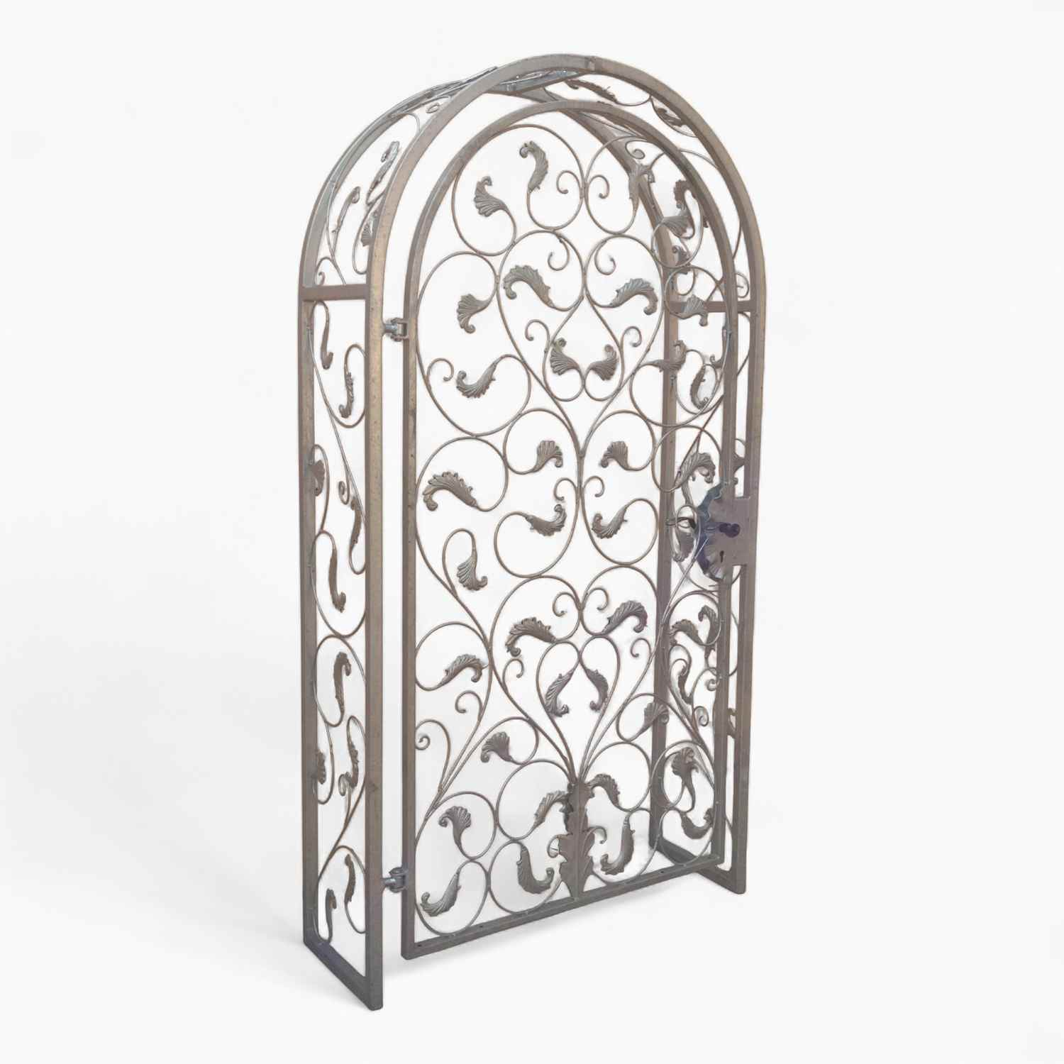 Gartentür Pforte Rosenbogen mit Tür Lisbao-RBGT-RBS 100/220/40 Schloss Verzinkt