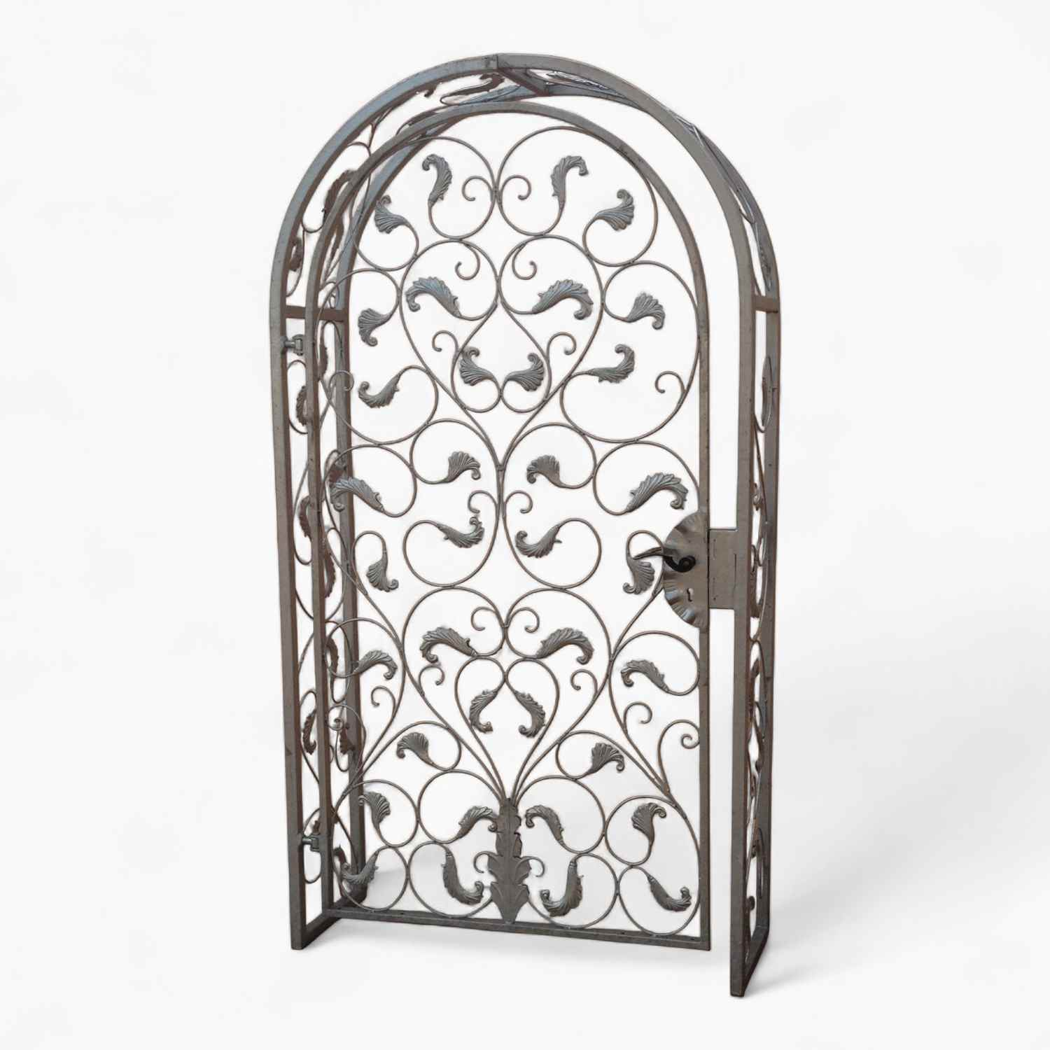 Gartentür Pforte Rosenbogen mit Tür Lisbao-RBGT-RBS 100/220/40 Schloss Verzinkt