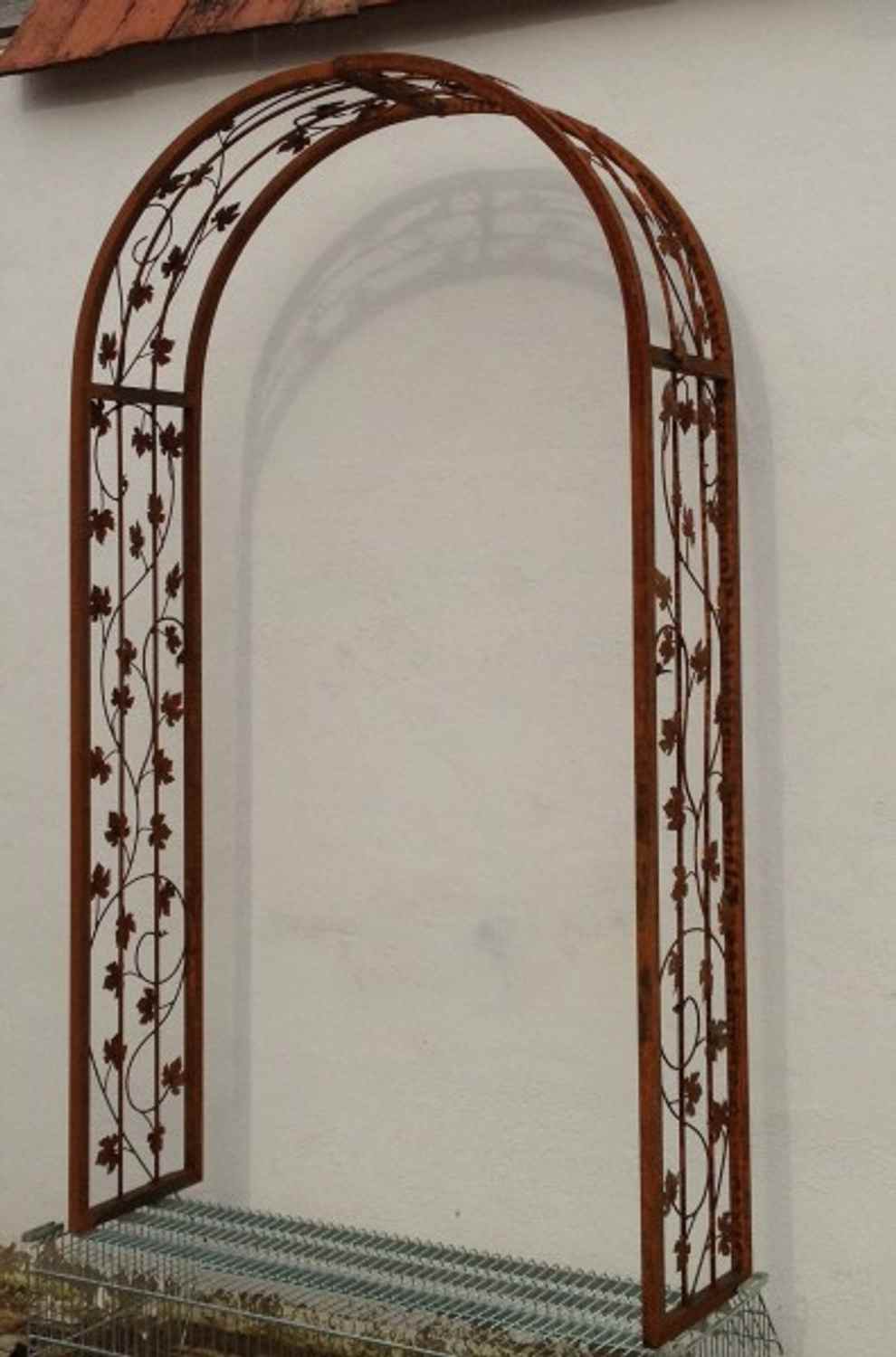 Rundbogen Laubengang MASSIV 30 ROHR Rosenbogen Bachus-RB 120/220 Roh Rost Rostig