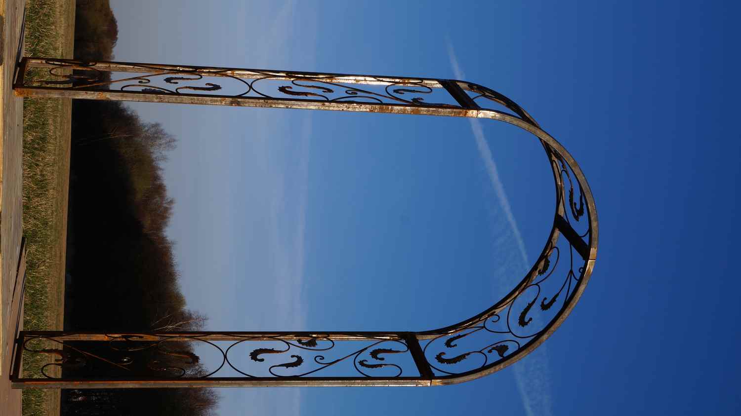 Rundbogen Laubengang MASSIV 30 ROHR Rosenbogen Lisbao-RB 120/225 Roh Rost Rostig