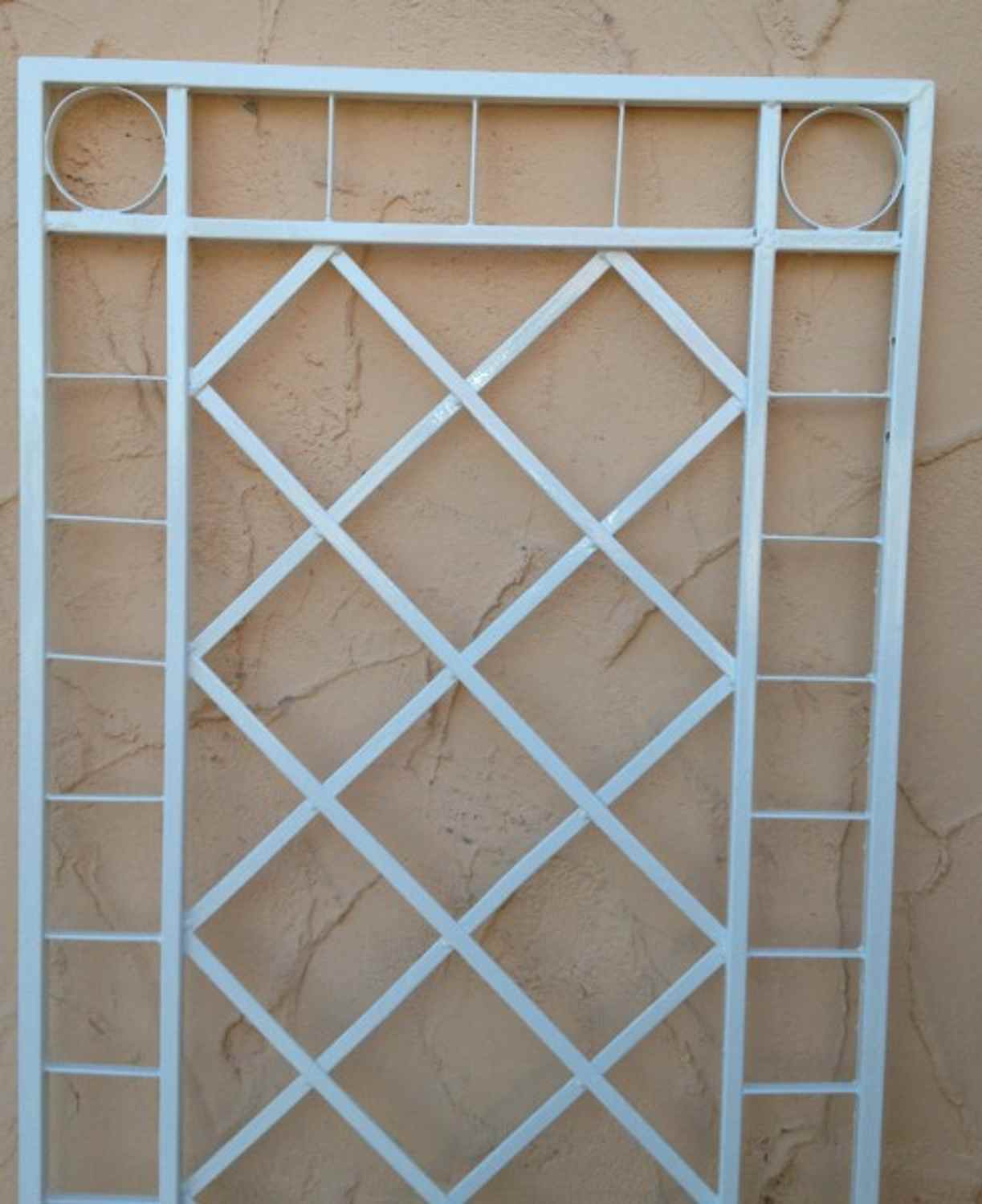Metall Eisen Rankgitter Spalier Rankhilfe Wandgitter Meran 60 weiss