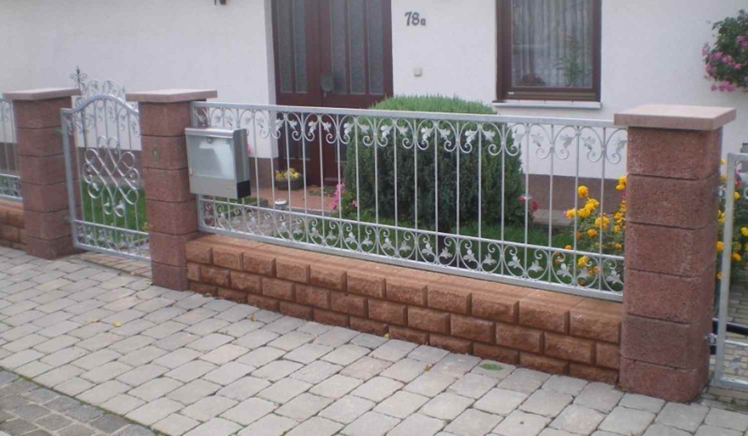 Gartentor Hoftor Tor Monaco-FT400/200S-BB Blickdicht Winkelrahmen Feuer Verzinkt Gartentor Hoftor Tor Monaco-FT400/200S-BB Blickdicht Winkelrahmen Feuer Verzinkt