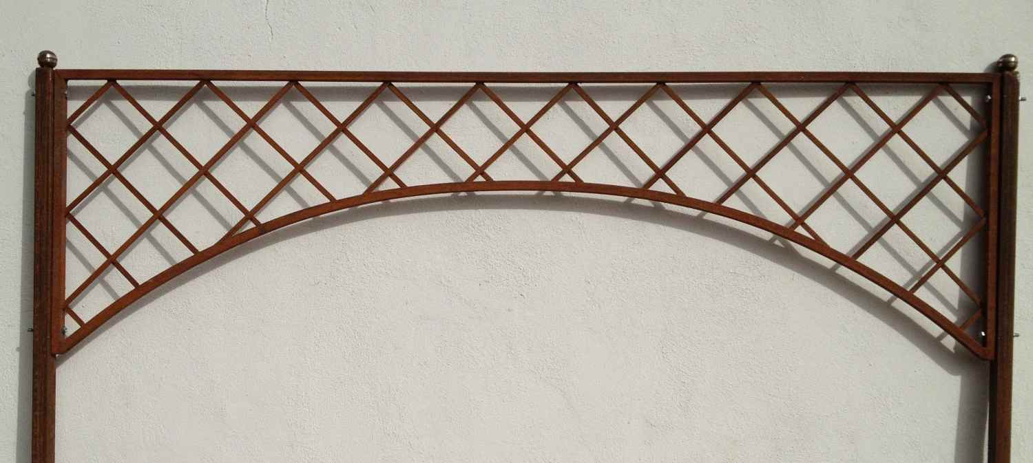 Rankgitter Spalier Rankhilfe Pergola Pavillon Napoli 200 Roh Rost Rostig