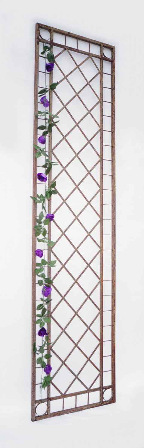 Metall Eisen Rankgitter Spalier Rankhilfe Wandgitter Meran 60 / 240 Rost Roh