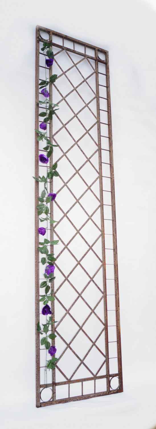 Metall Eisen Rankgitter Spalier Rankhilfe Wandgitter Meran 60 / 240 Rost Roh