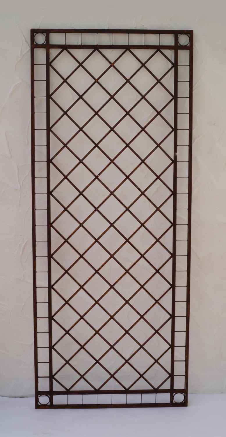 Metall Eisen Spalier Rankgitter Rankhilfe Wandgitter Meran 120 / 240 Rost XXL