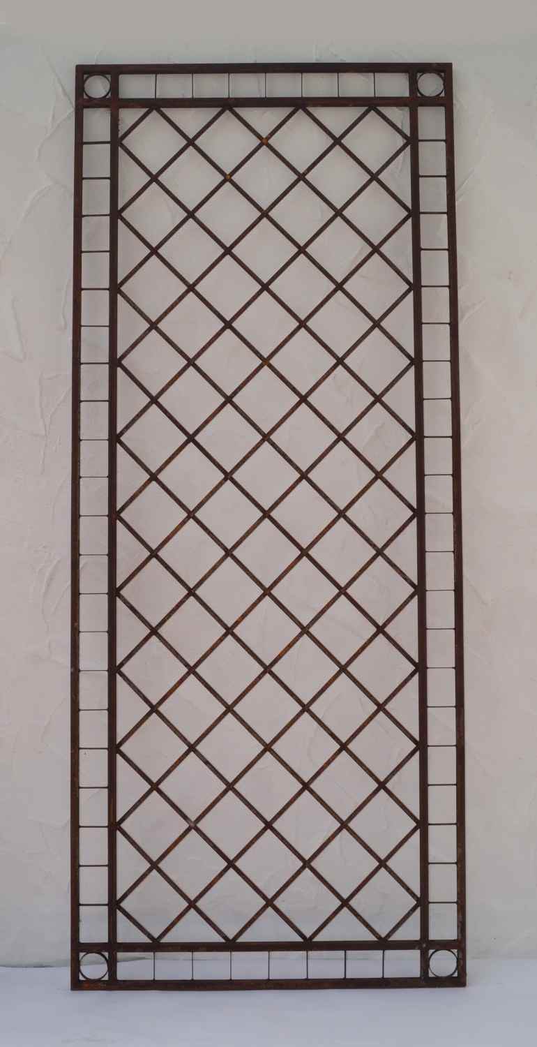 Metall Eisen Spalier Rankgitter Rankhilfe Wandgitter Meran 120 / 240 Rost XXL