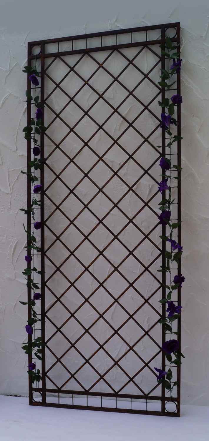 Metall Eisen Spalier Rankgitter Rankhilfe Wandgitter Meran 120 / 240 Rost XXL