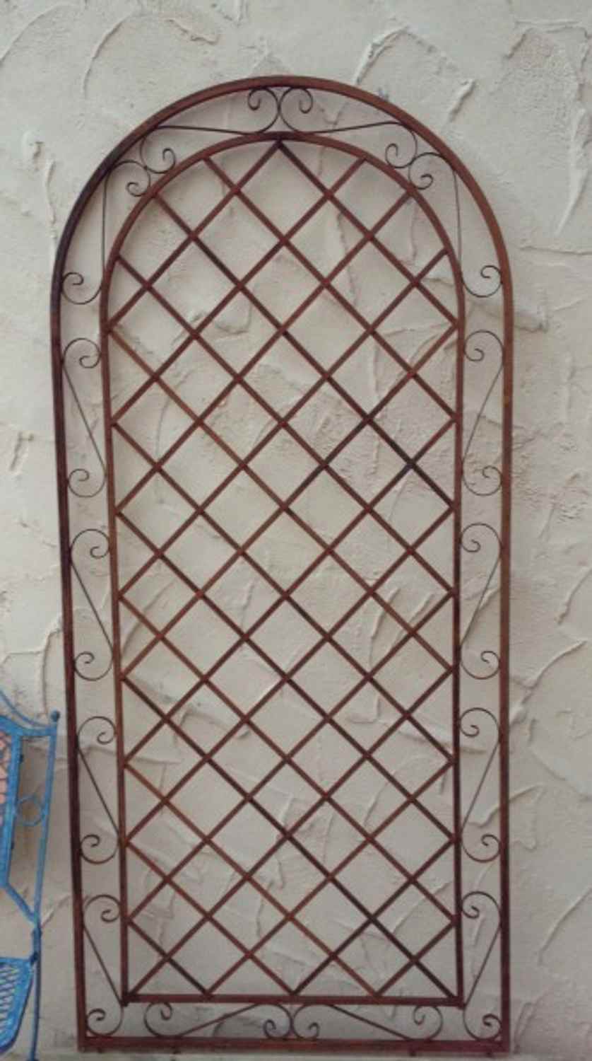 Rankgitter Spalier Wand Rankhilfe Sichtschutz Metall Provence XXL ROST 120/240cm Rankgitter Spalier Wand Rankhilfe Sichtschutz Metall Provence XXL ROST 120/240cm