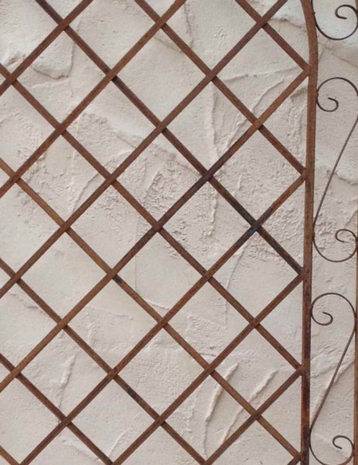 Rankgitter Spalier Wand Rankhilfe Sichtschutz Metall Provence XXL ROST 120/240cm Rankgitter Spalier Wand Rankhilfe Sichtschutz Metall Provence XXL ROST 120/240cm