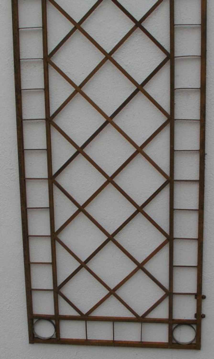 Metall Eisen Rankgitter Spalier Rankhilfe Wandgitter Meran 60 Roh Rost 2-er Set