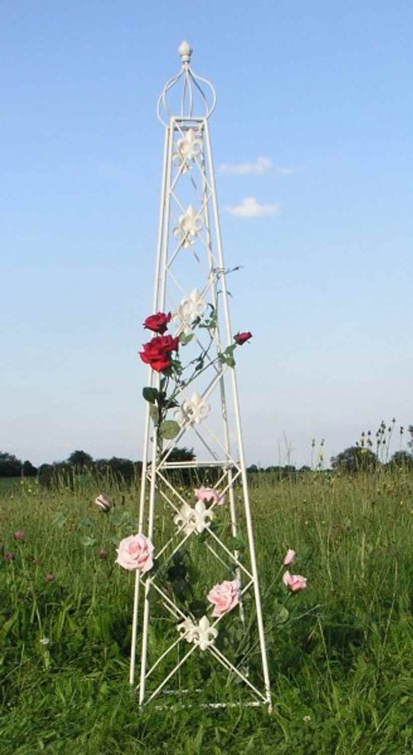 Rankstab Rankhilfe Rank Pfosten Obelisk Pflanzenstütze Cornwall weiss 2-er Set Rankstab Rankhilfe Rank Pfosten Obelisk Pflanzenstütze Cornwall weiss 2-er Set