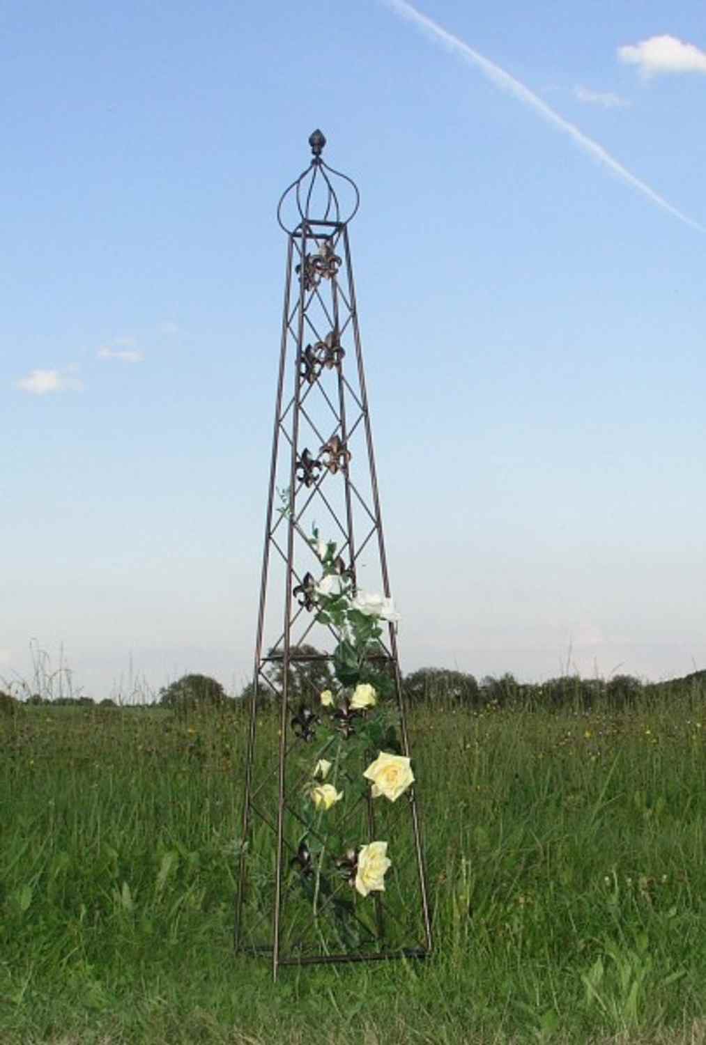 Rankstab Rankhilfe Spalier Rank Obelisk Cornwall Schwarz 2-er Set 2 Stck.