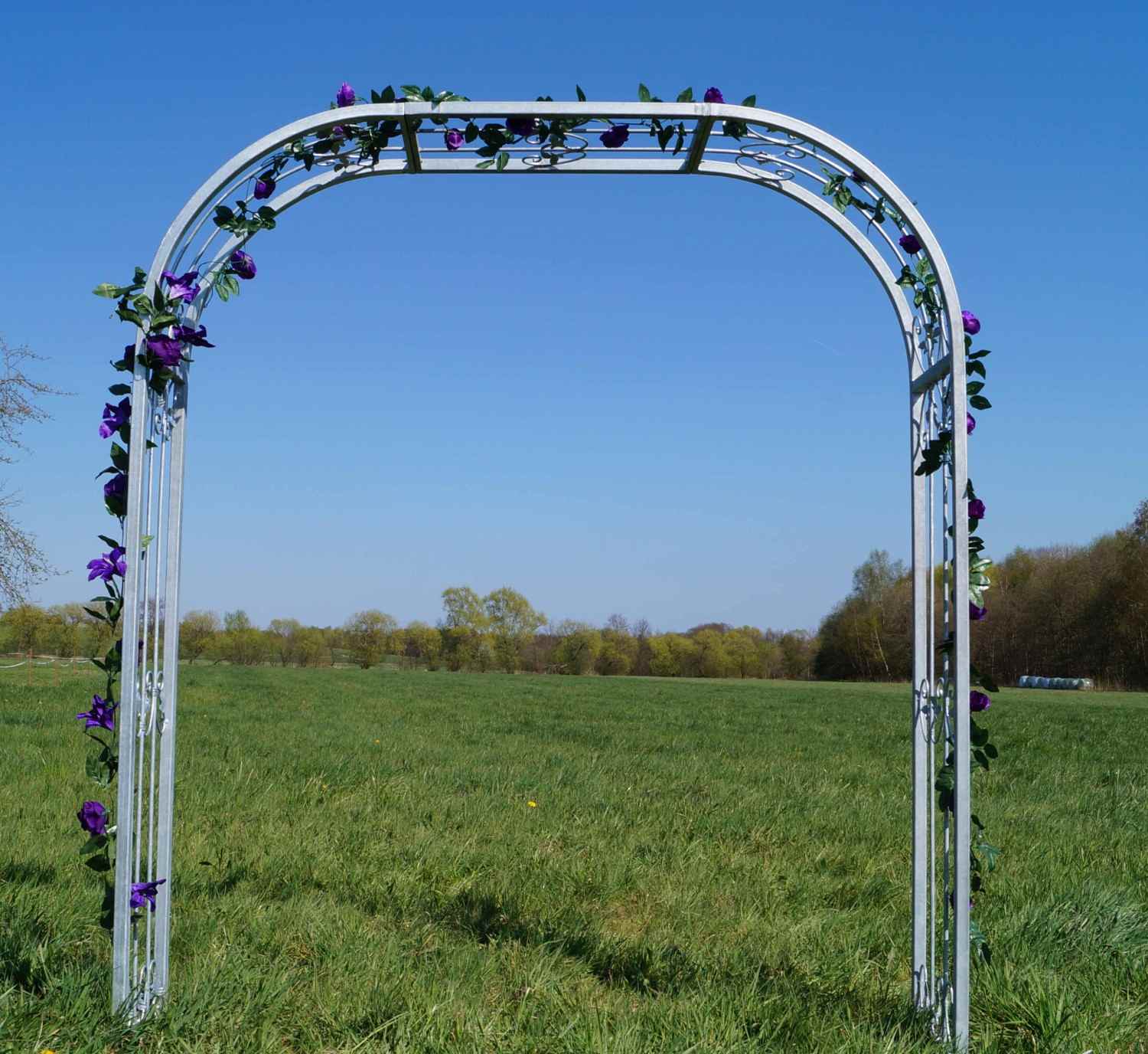 MASSIV solider Rundbogen Rosenbogen Monaco-RB 190/220 Feuer Verzinkt Zink