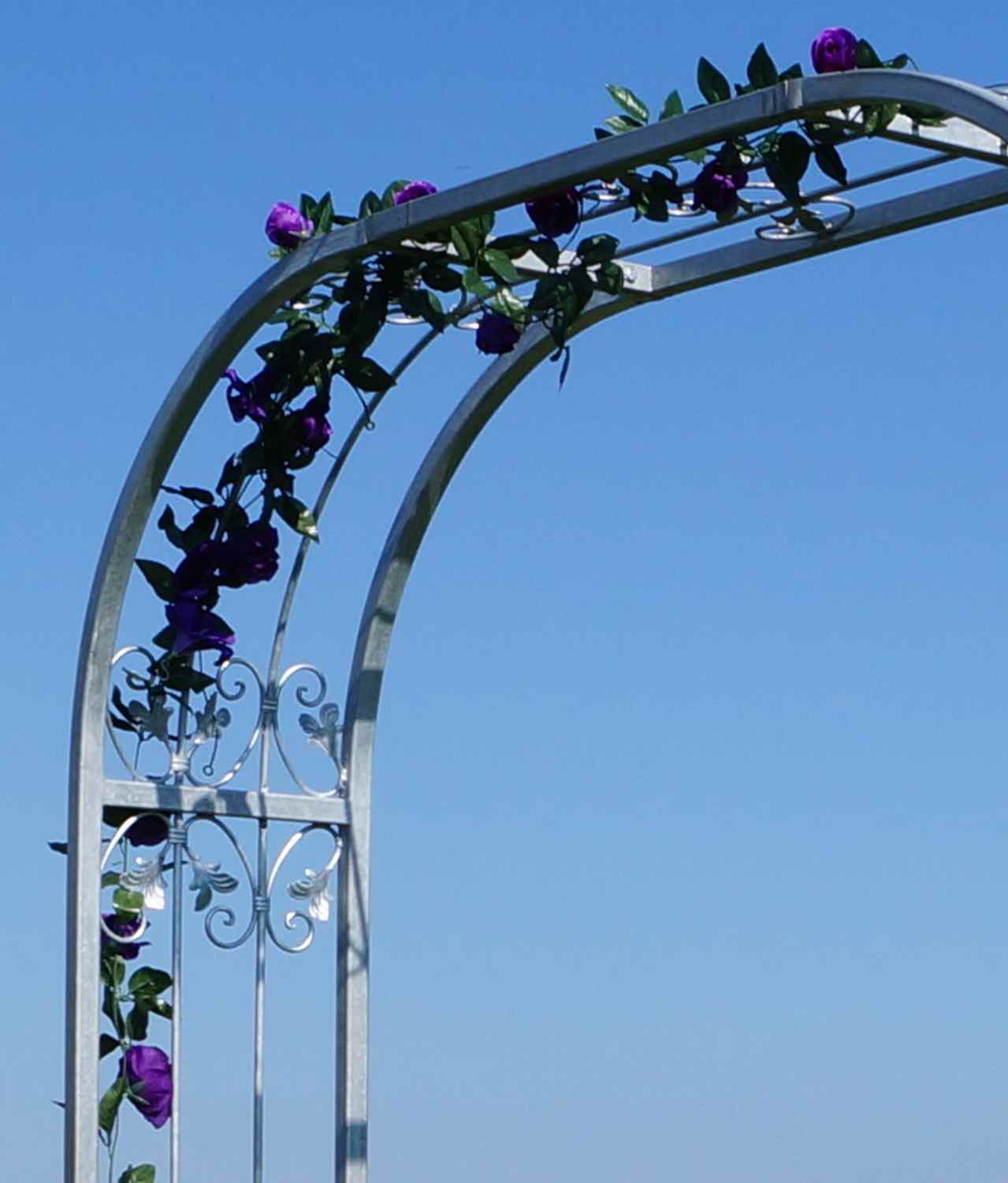 MASSIV solider Rundbogen Rosenbogen Monaco-RB 190/220 Feuer Verzinkt Zink