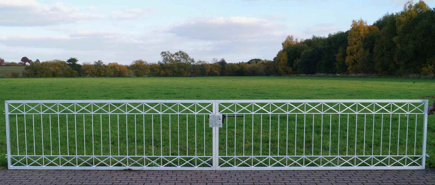 Metall Einfahrtstor Gartentor Hoftor Einfahrtstor Crossline-FT600/100S verzinkt