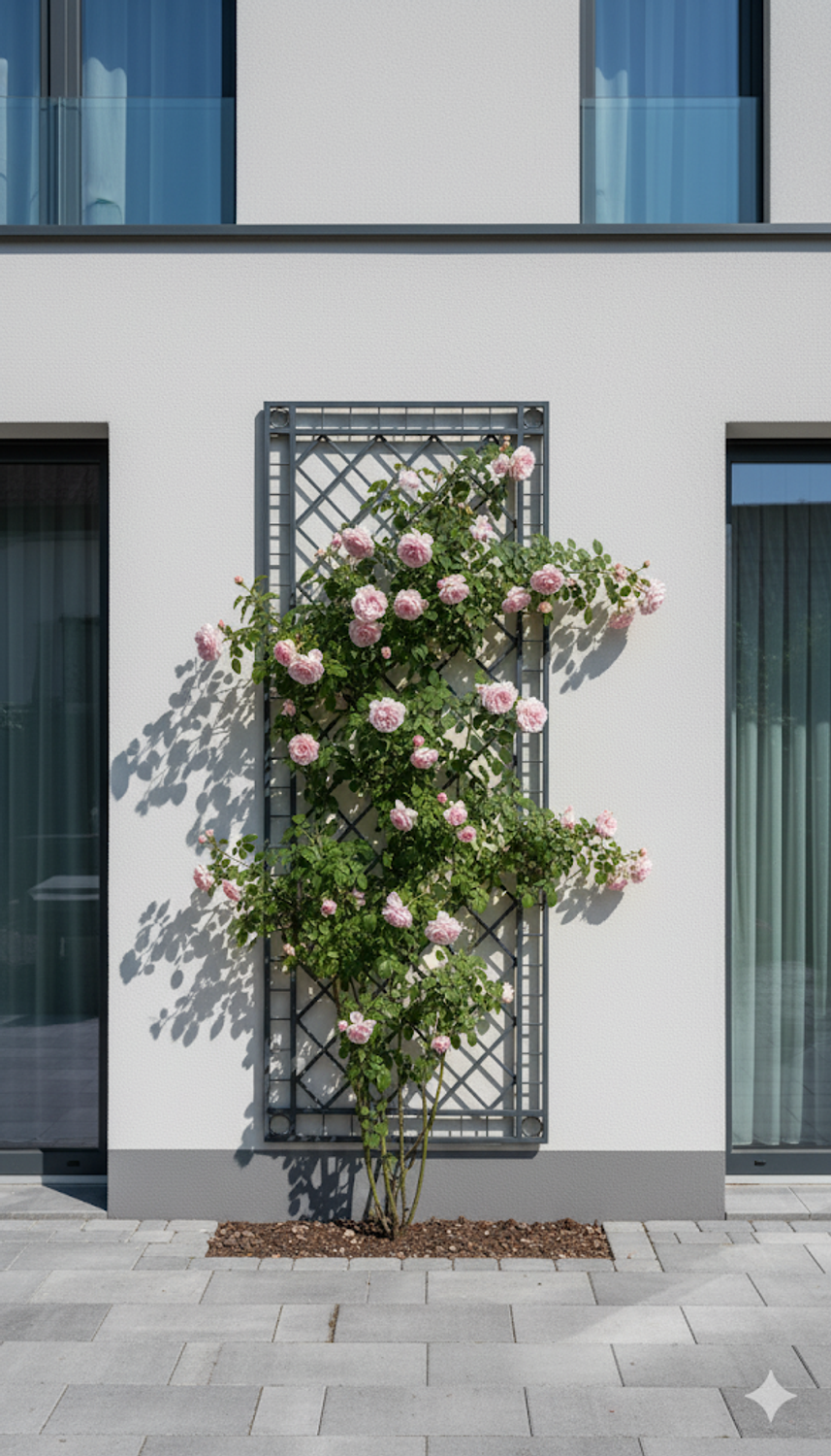 Metall Eisen Rankgitter Rankhilfe Wandgitter Meran 100 XXL verzinkt grau 240 cm 