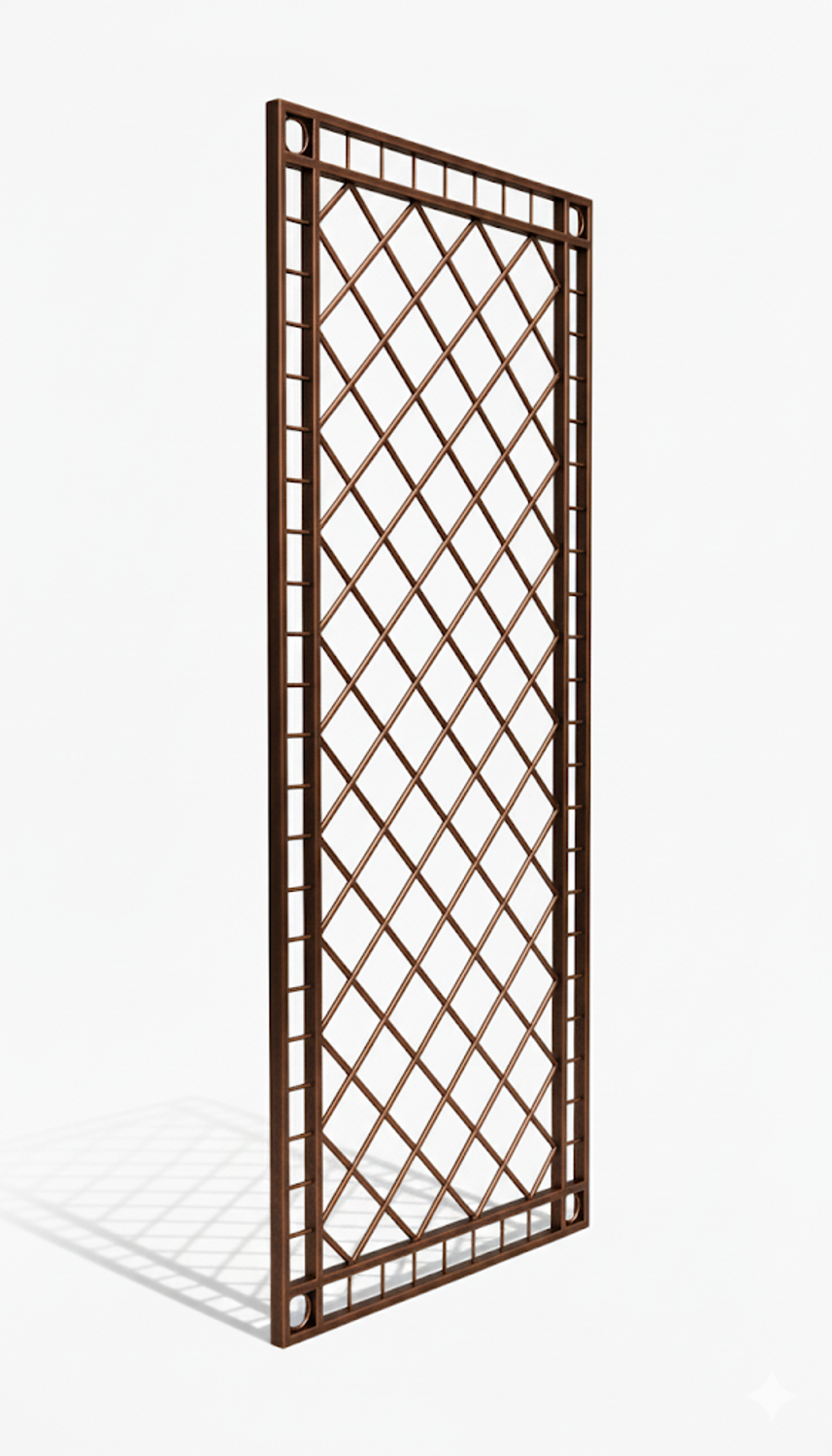 Metall Eisen Rankgitter Rankhilfe Wandgitter Meran 100 XXL verzinkt grau 240 cm 