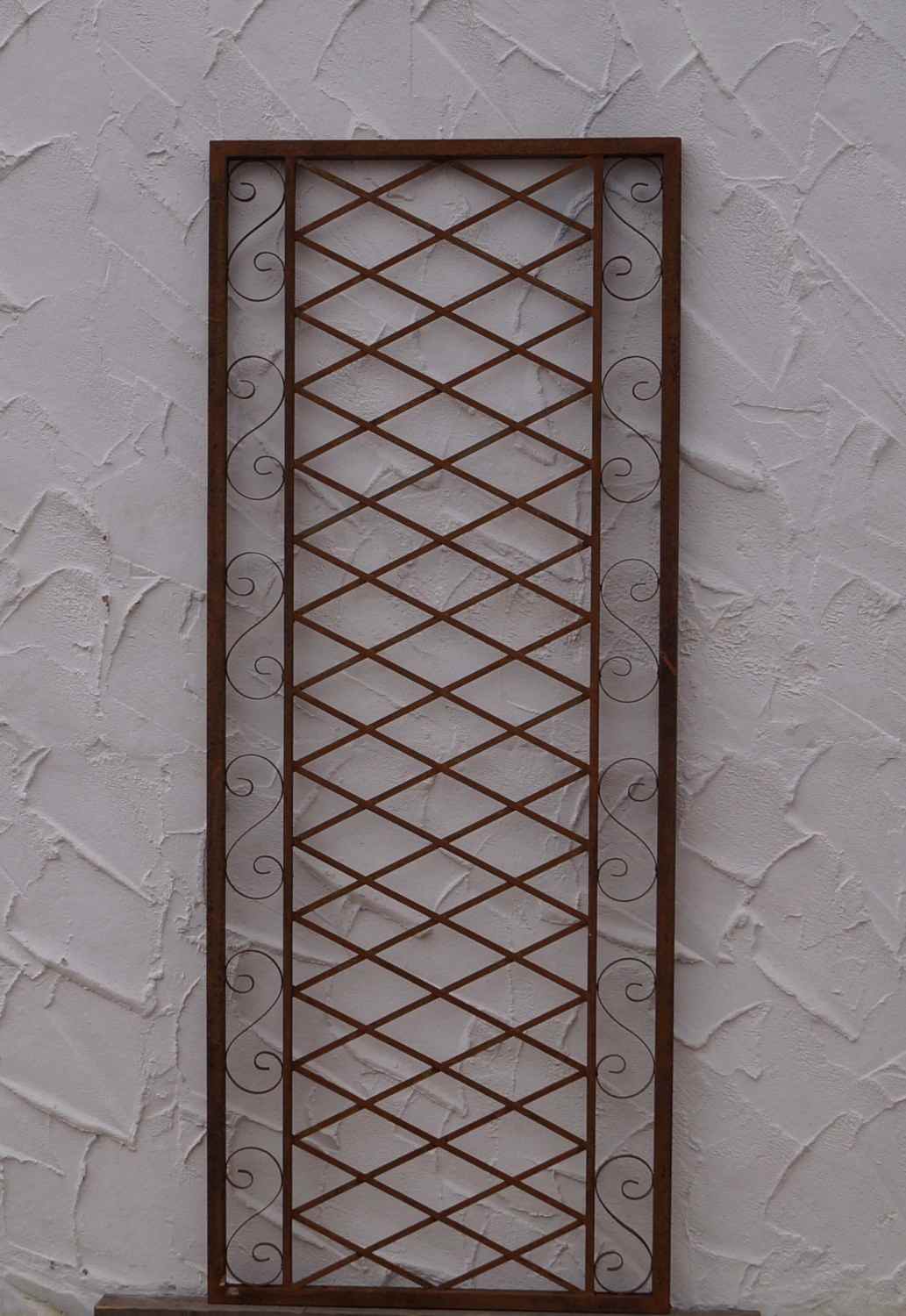 Schweres Eisen Metall Rankgitter Spalier Rankhilfe Wandgitter San Marco 80 Rost