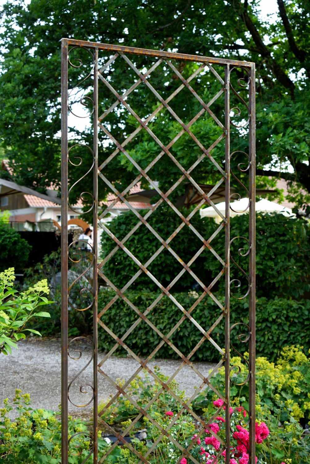 Schweres Eisen Metall Rankgitter Spalier Rankhilfe Wandgitter San Marco 80 Rost