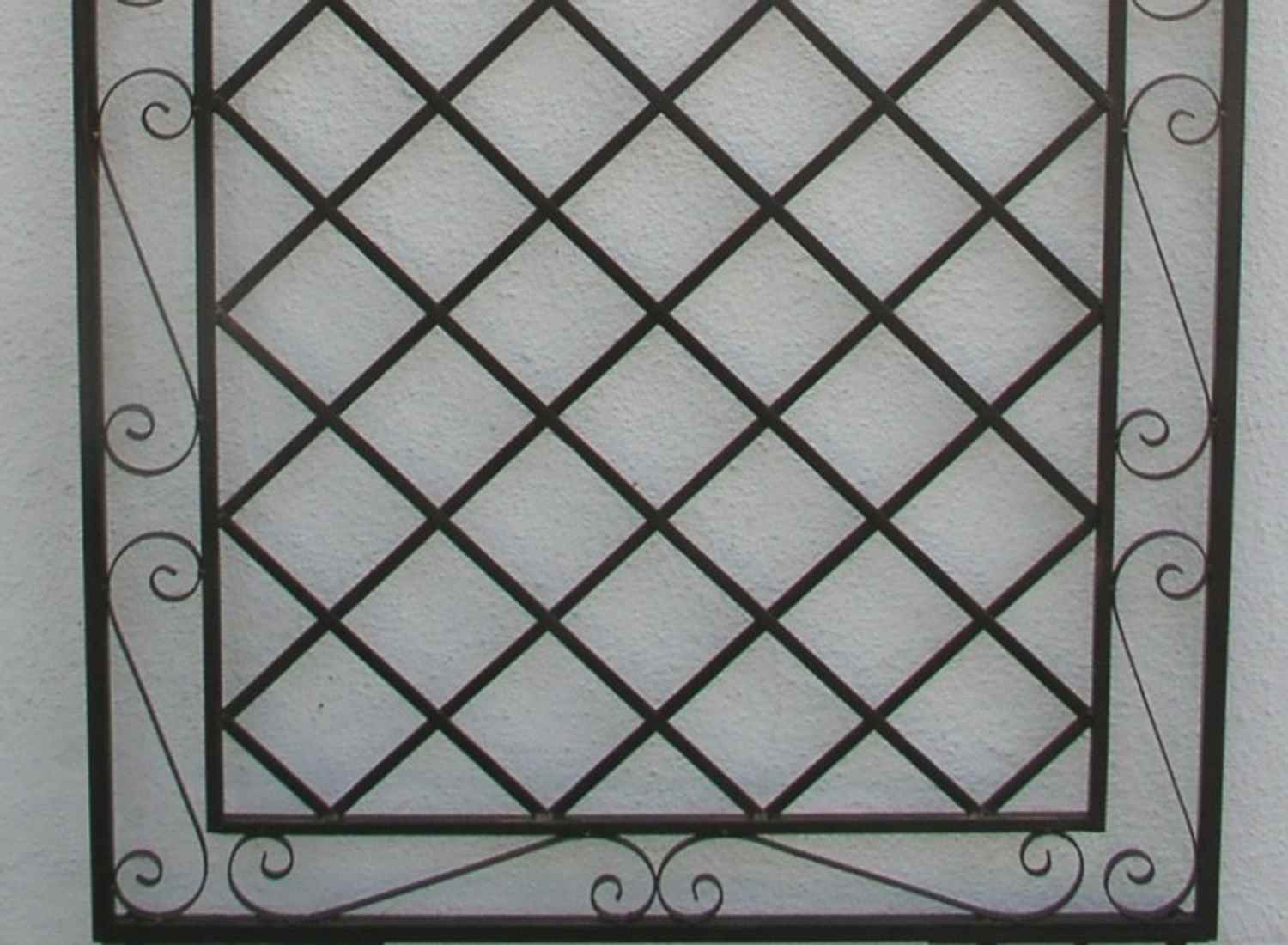 Rankgitter Spalier Rankhilfe Wandgitter Metall Provence Feuer Verzinkt schwarz 