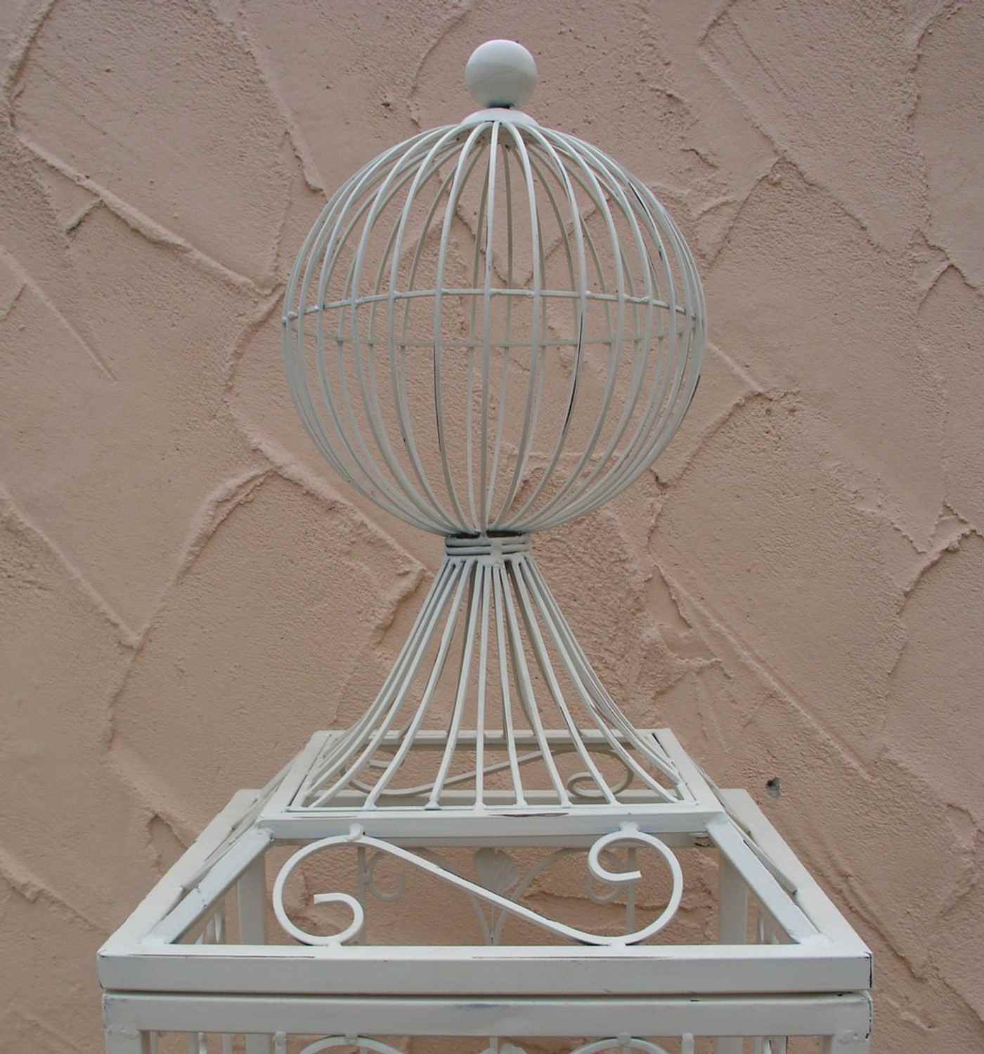 Rankstab Rankgitter Rankhilfe Spalier Rosen Metall Obelisk KENT XL weiß 165