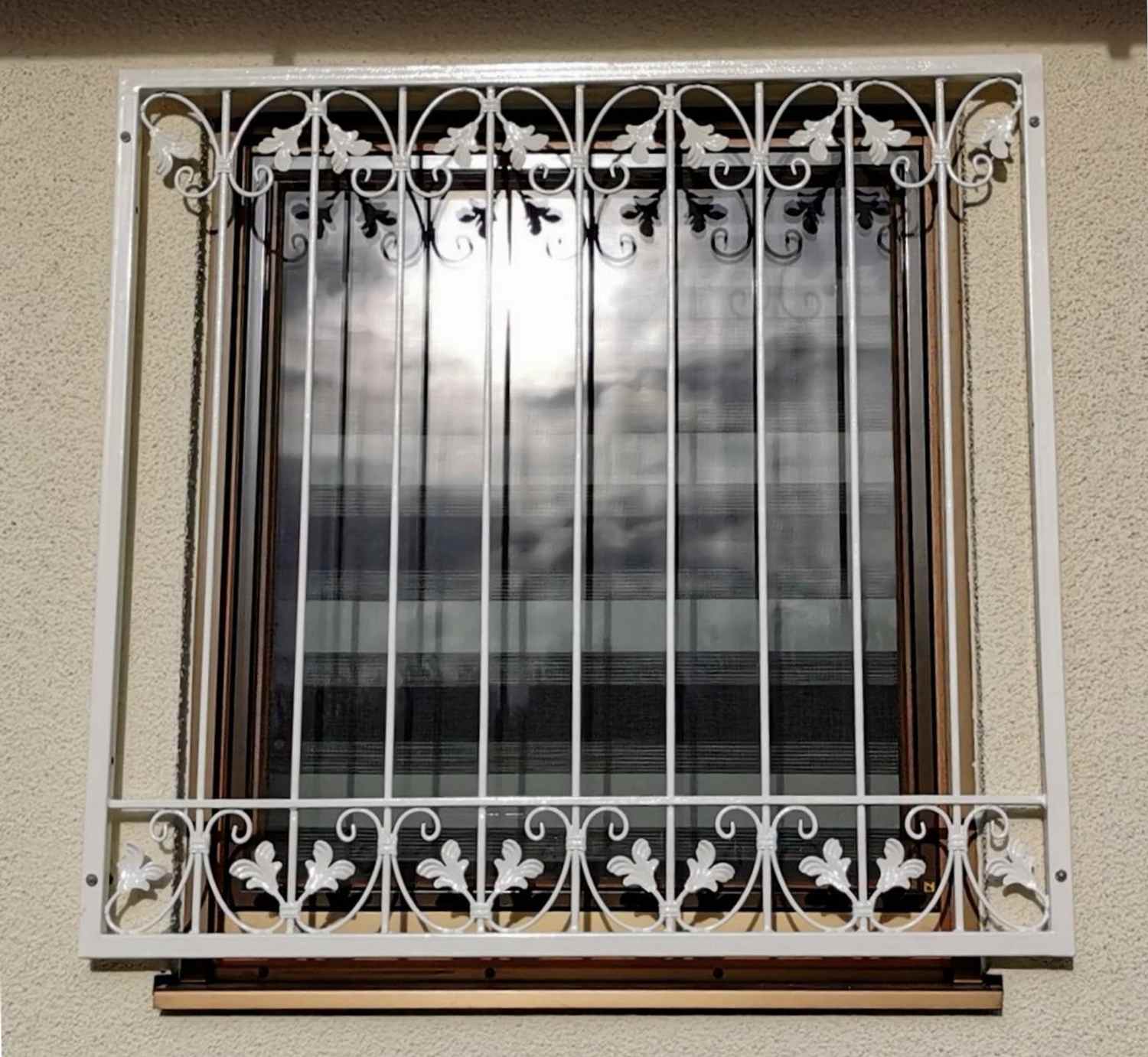 Fenstergitter Metall Schmiedeeisen Einbruchschutz Monaco-Z100 flex Verzinkt nach Maß