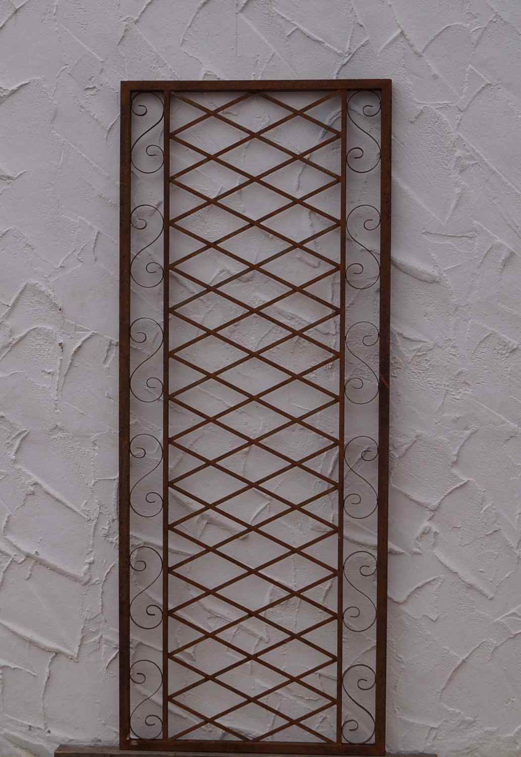 Schweres Rankgitter Spalier Rankhilfe Wandgitter San Marco 80 Verzinkt grau 7016