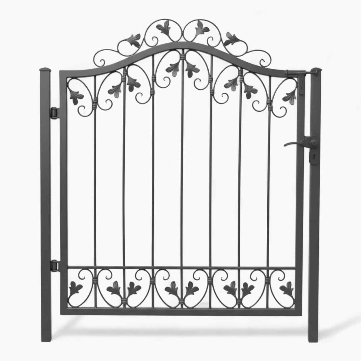 Gartentür Tür Tor Pforte Schmiedeeisen Zauntür Monaco-GT100R Feuer Verzinkt Flex Gartentür Tür Tor Pforte Schmiedeeisen Zauntür Monaco-GT100R Feuer Verzinkt Flex