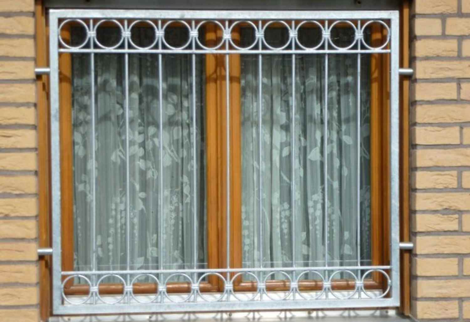 Fenstergitter Schmiedeeisen Ziergitter Einbruchschutz Anello-Z100/80 Verzinkt