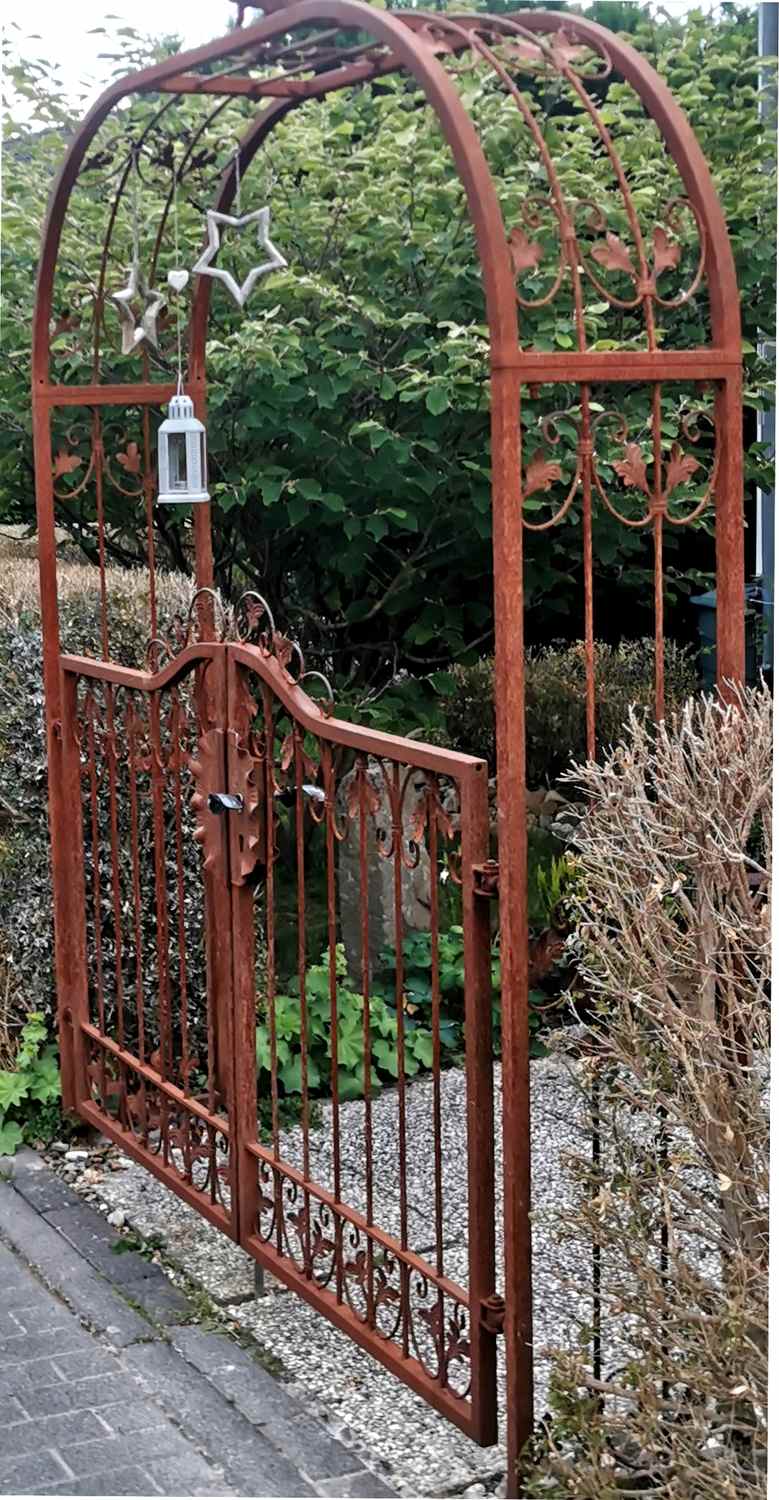 Tor Gartentür Pforte Rosenbogen Tür Monaco-RBGT-RBS 170/240/40 Schloss Roh Tor Gartentür Pforte Rosenbogen Tür Monaco-RBGT-RBS 170/240/40 Schloss Roh