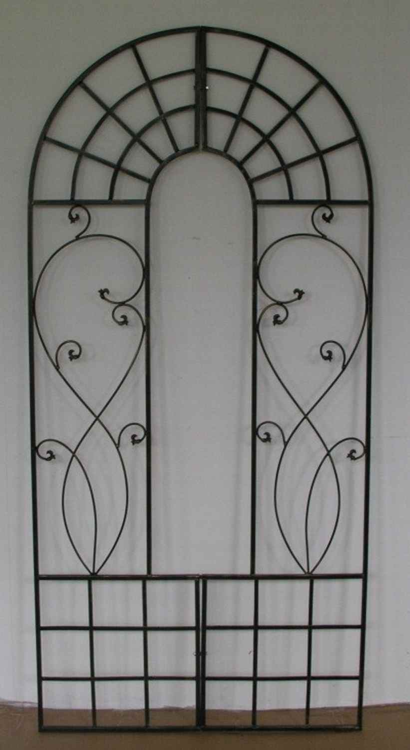 Landhaus Rankgitter Spalier Rankwand Ramona Feuer Verzinkt Grau RAL 7016