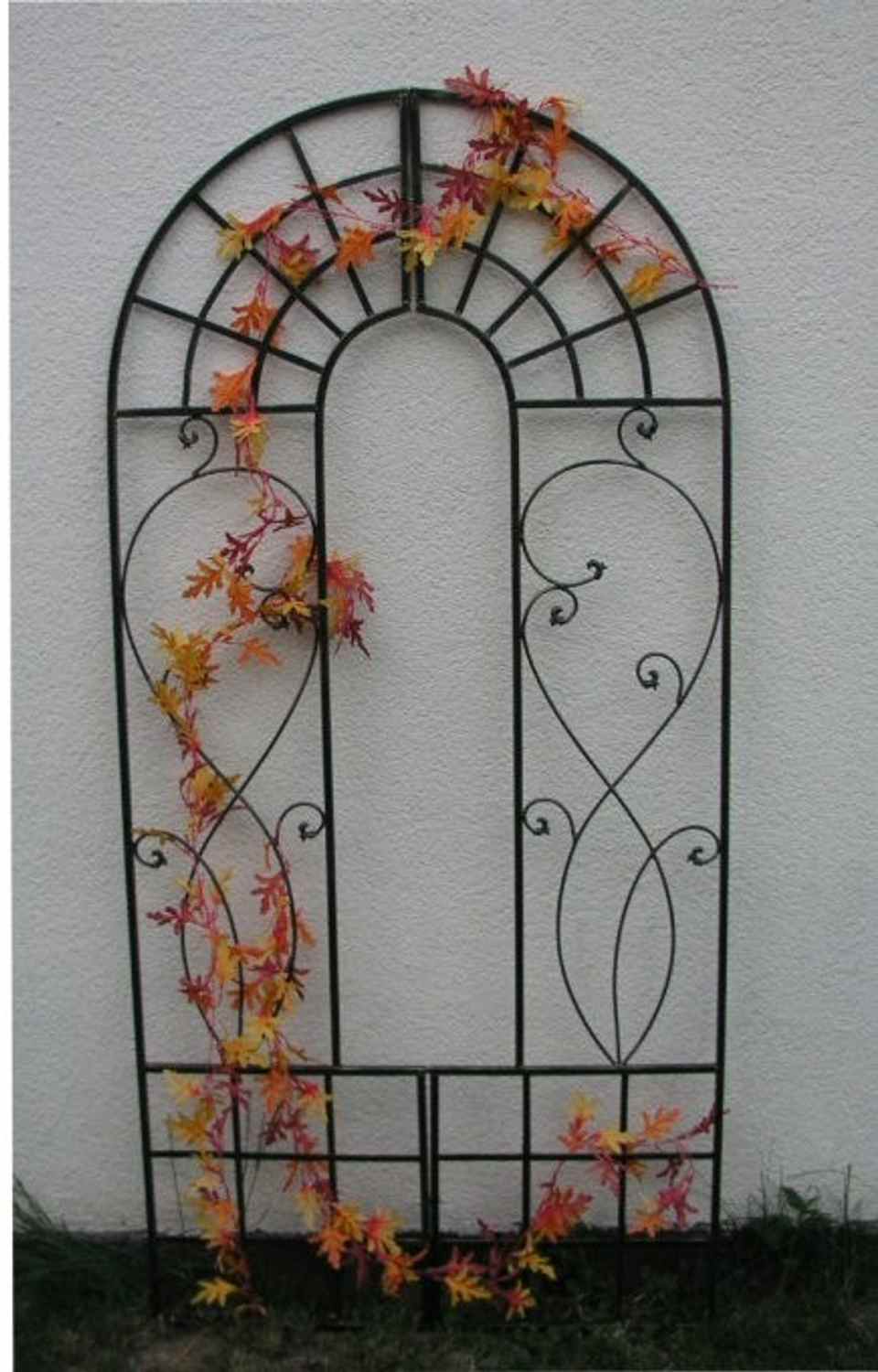 Landhaus Rankgitter Spalier Rankwand Ramona Feuer Verzinkt Grau RAL 7016