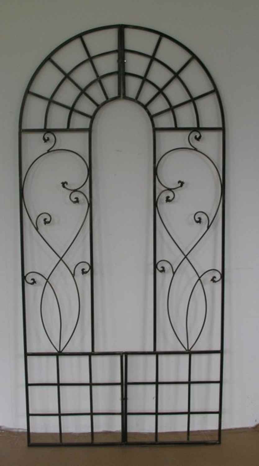 Landhaus Rankgitter Spalier Rankwand Ramona Feuer Verzinkt Grau RAL 7016