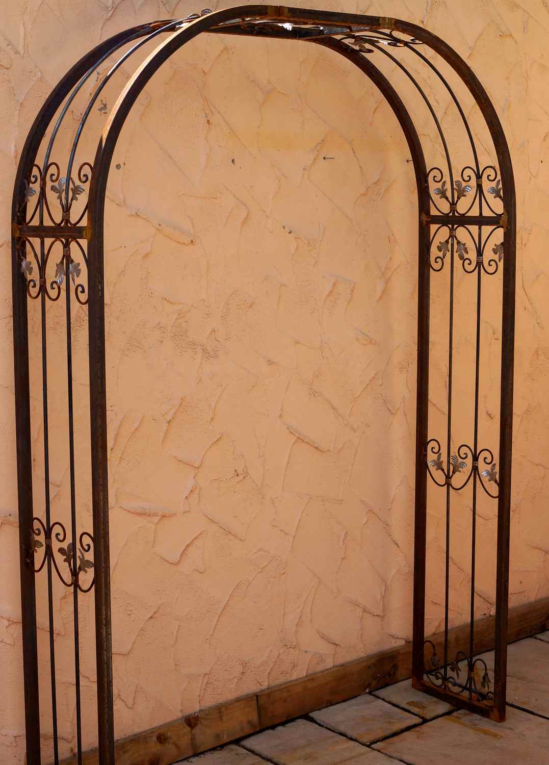 Stabil Rundbogen Rosenbogen Metall Monaco-RB 220 / 220 Roh / Rost 220 cm breit