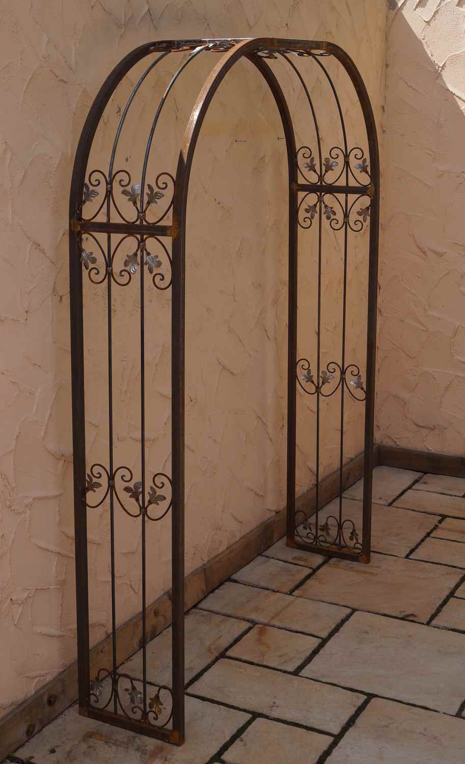 Stabil Rundbogen Rosenbogen Metall Monaco-RB 220 / 220 Roh / Rost 220 cm breit