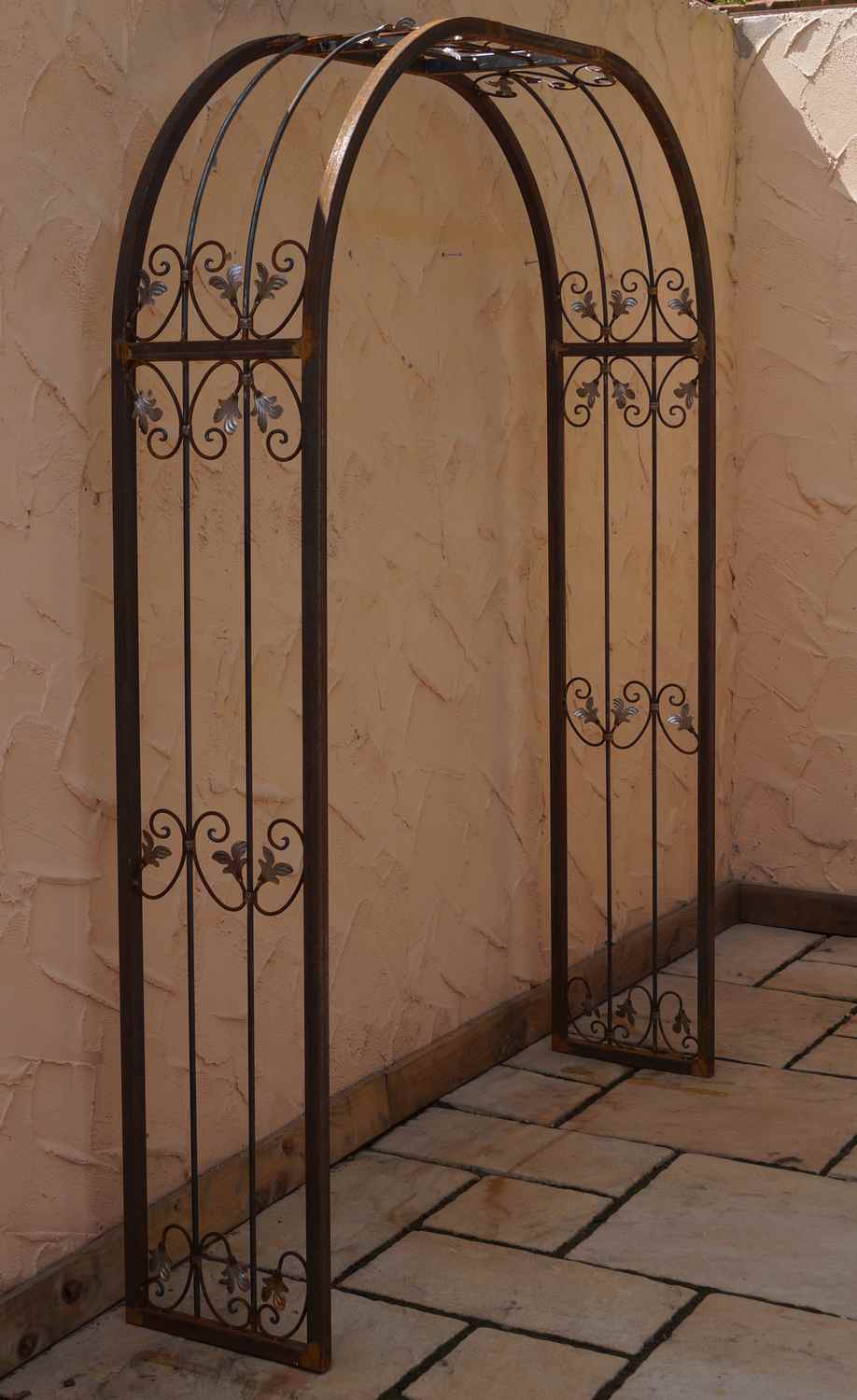 Stabil Rundbogen Rosenbogen Metall Monaco-RB 220 / 220 Roh / Rost 220 cm breit