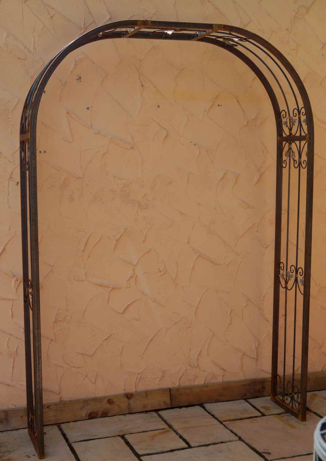 Stabil Rundbogen Rosenbogen Metall Monaco-RB 220 / 220 Roh / Rost 220 cm breit