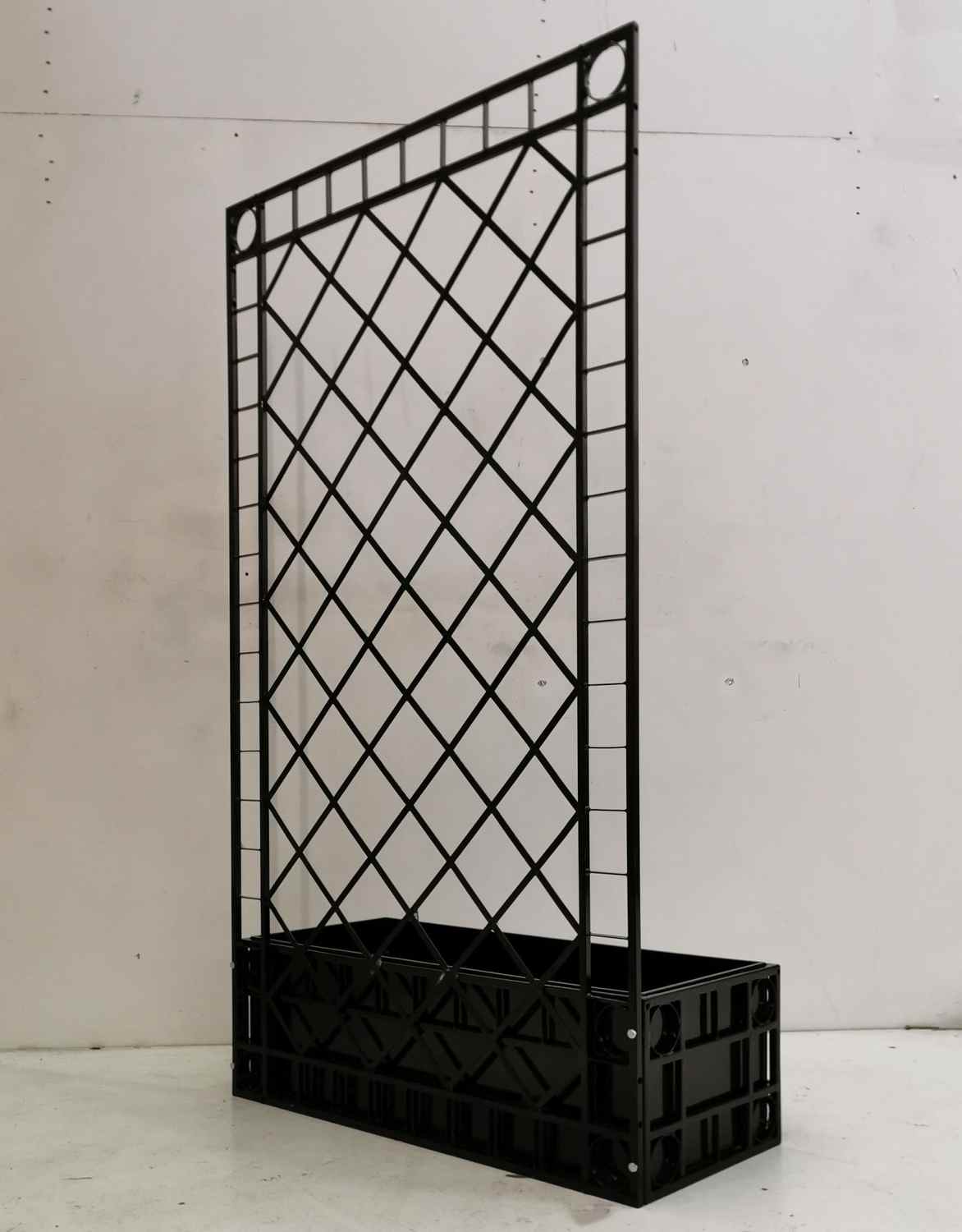 Rankgitter Pflanzenkasten Pflanzkübel Sichtschutz Campano 100 Verzinkt schwarz  Rankgitter Pflanzenkasten Pflanzkübel Sichtschutz Campano 100 Verzinkt schwarz